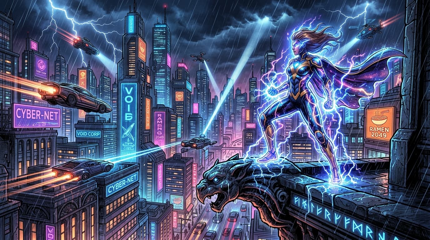 Comics & Heroes universe artwork